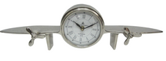Aviation Aero Plane Polished Desk Clock