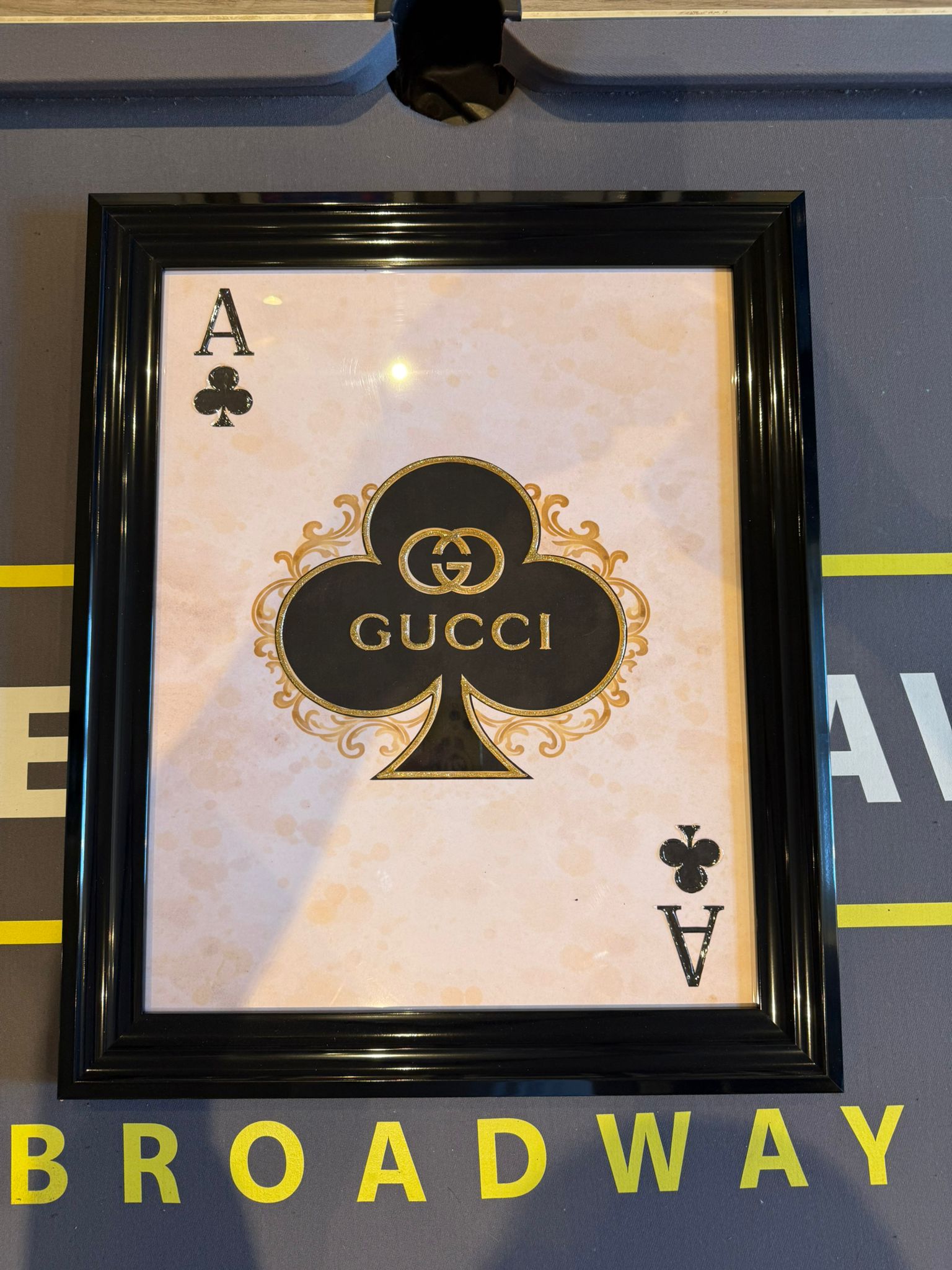 ART CAVE - PLAYING CARD PICTURE 50x40 Ace Clubs / Ace Hearts - The Man Cave Broadway