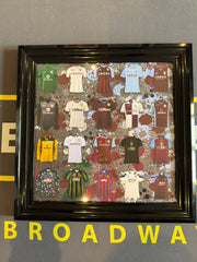 ART CAVE - RETRO FOOTBALL SHIRT PICTURE 40x40 - The Man Cave Broadway