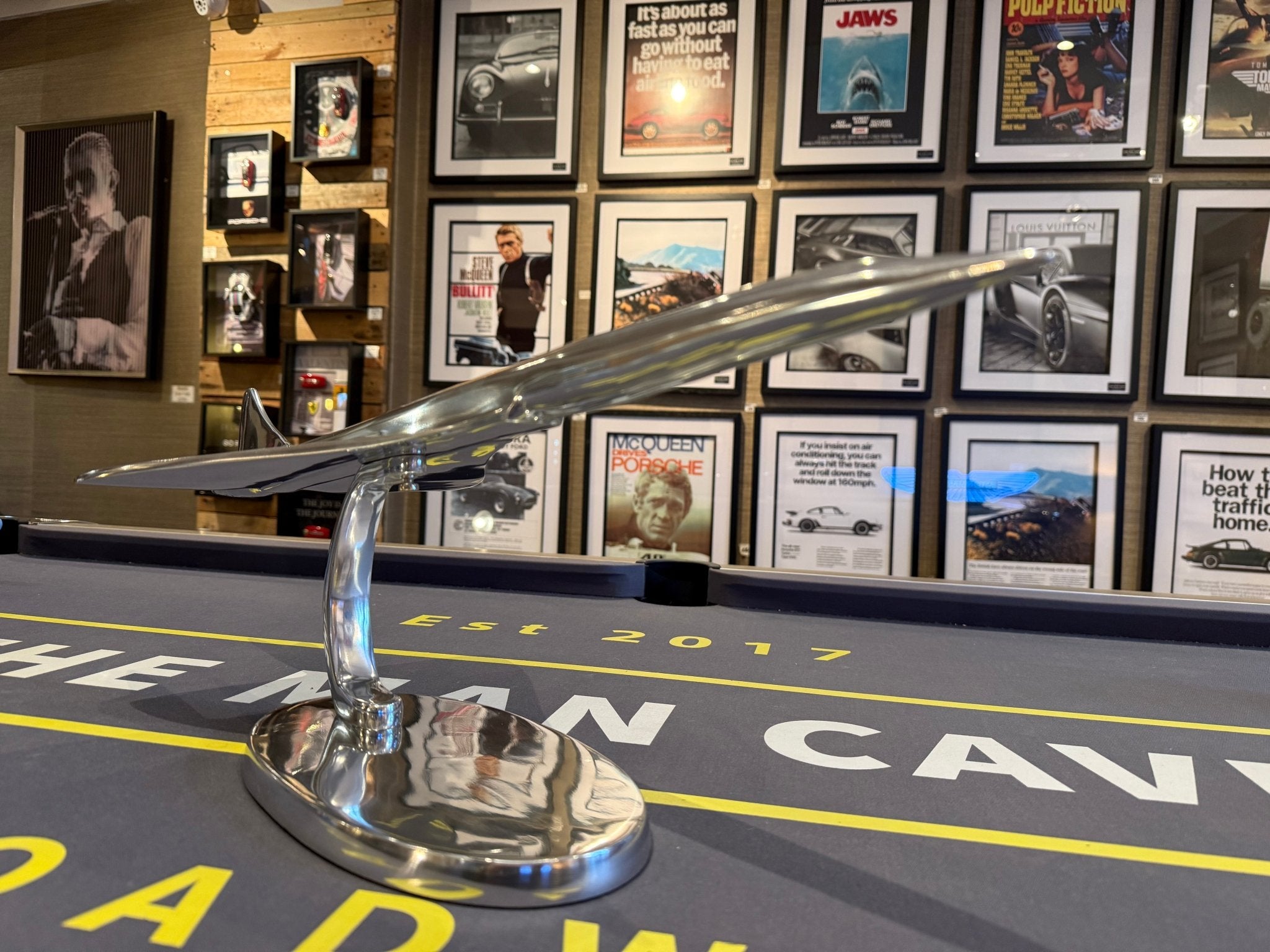 Beautiful Polished Aluminium Large Concorde Desk Model - The Man Cave Broadway