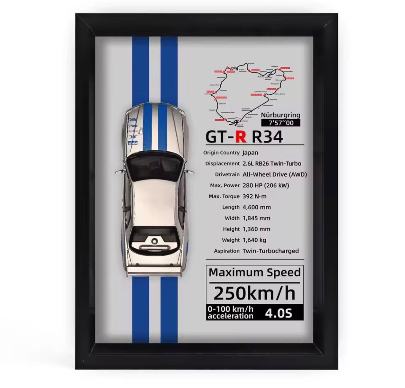 BOXED / FRAMED SUPERCAR ART - The Man Cave Broadway