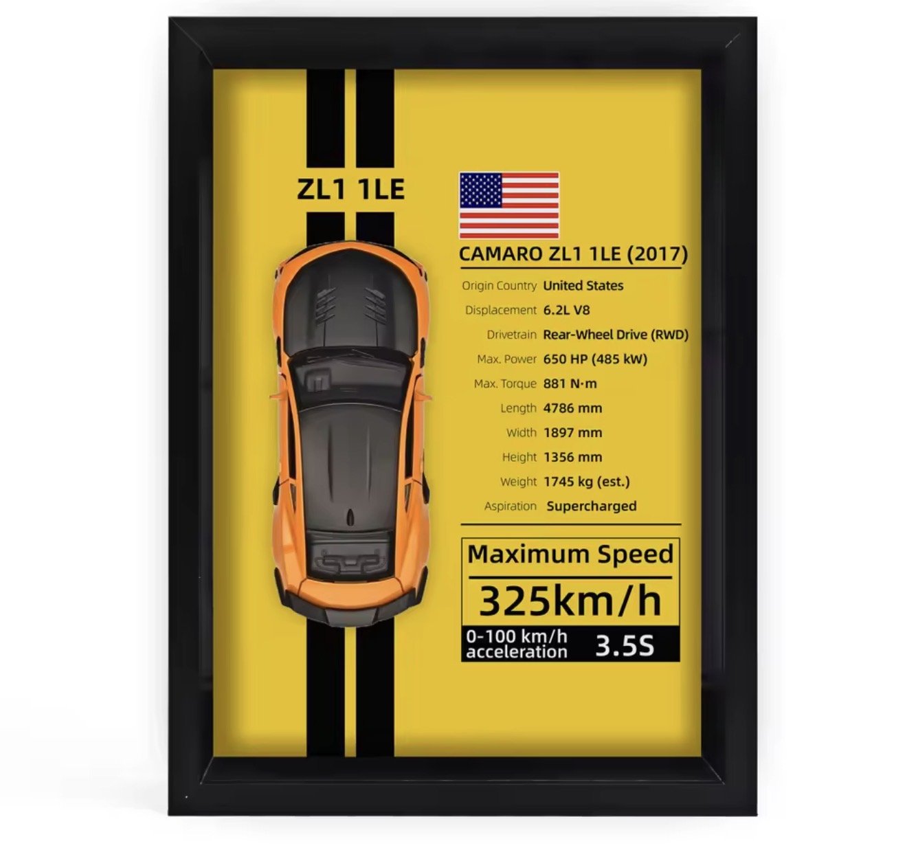 BOXED / FRAMED SUPERCAR ART - The Man Cave Broadway