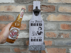 CAST IRON FUN BAR BOTTLE OPENERS / WOODEN / VARIOUS - The Man Cave Broadway