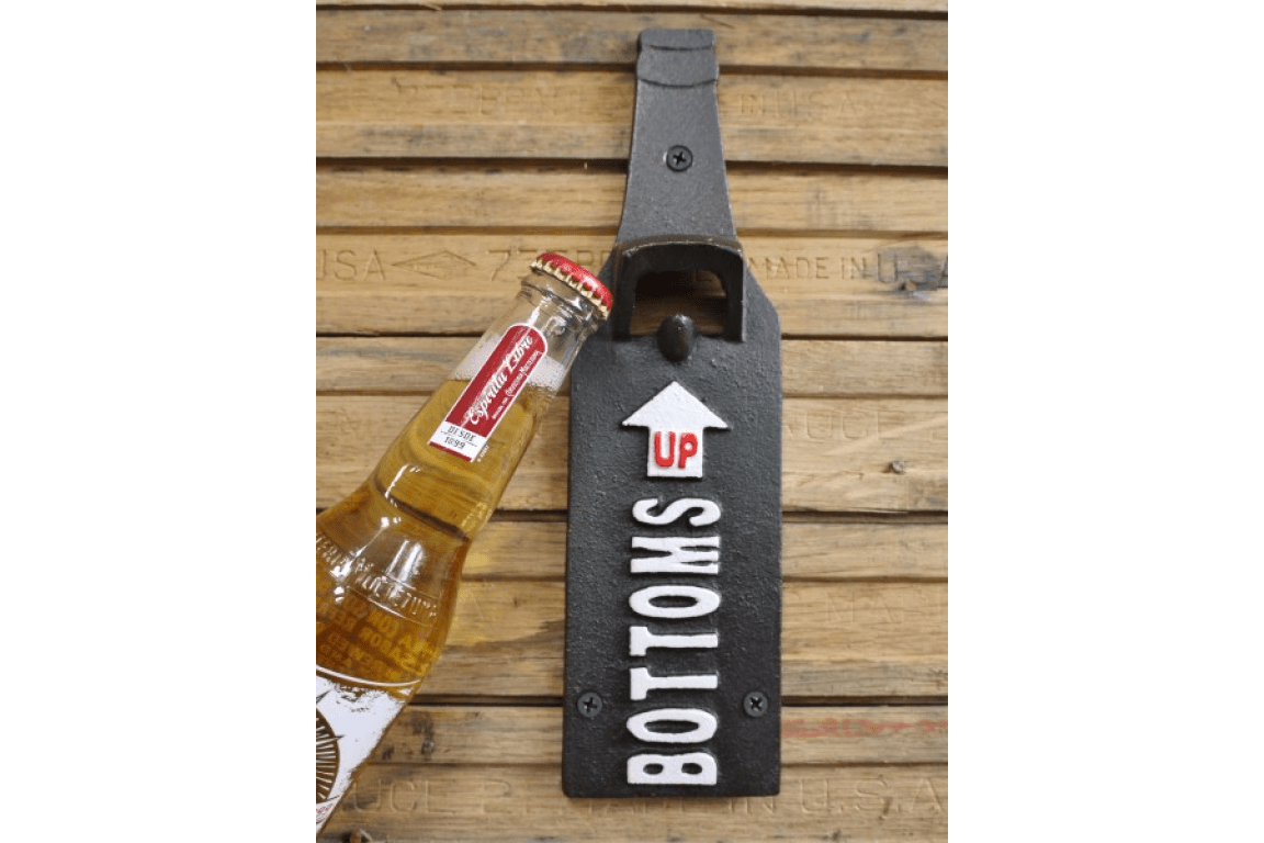 CAST IRON FUN BAR BOTTLE OPENERS / WOODEN / VARIOUS - The Man Cave Broadway