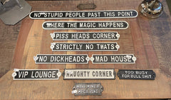 CAST IRON SIGNS - Funny Bar / Quotes - The Man Cave Broadway