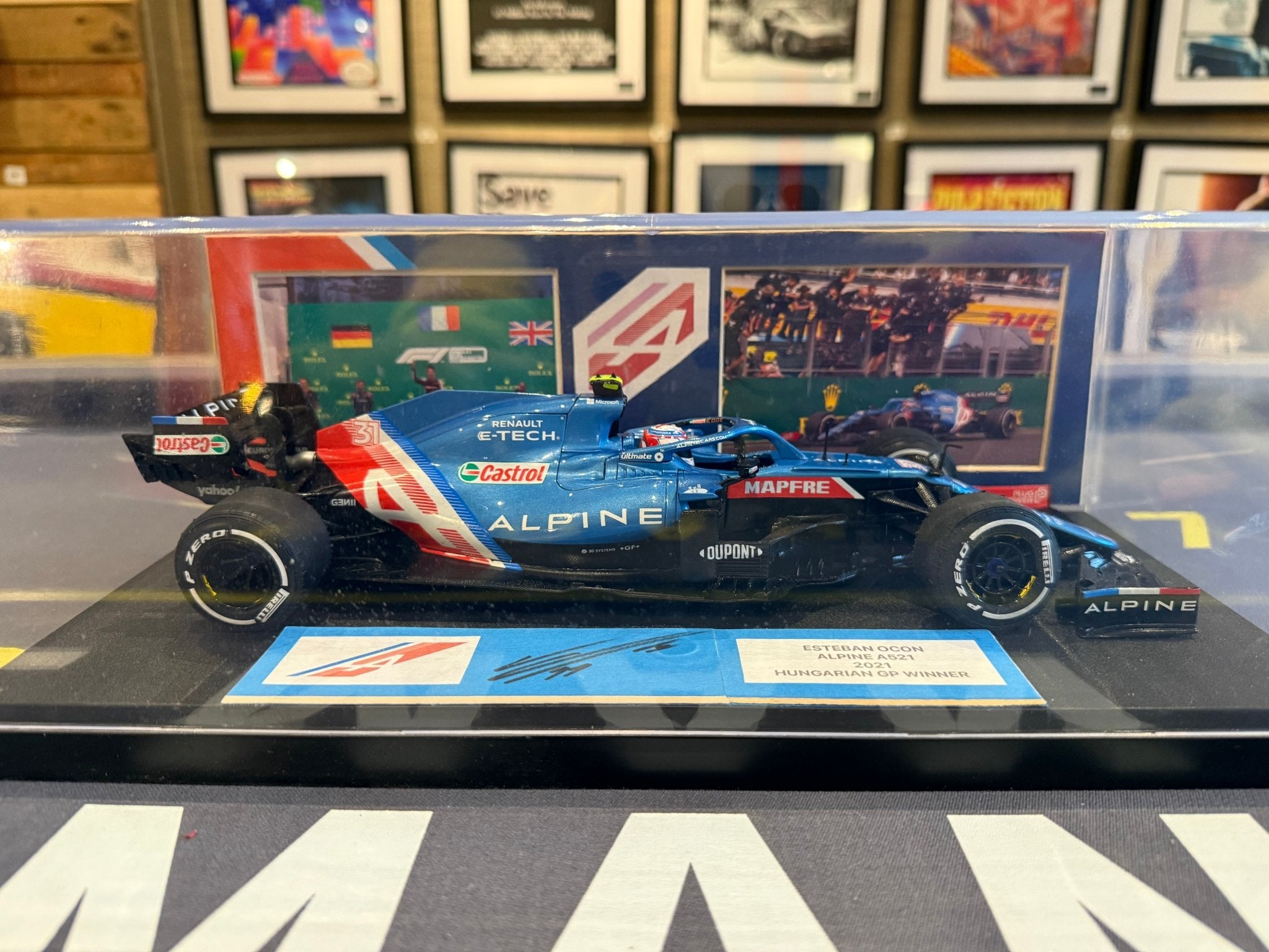 Esteban Ocon Signed 1:18 F1 Display Piece - The Man Cave Broadway