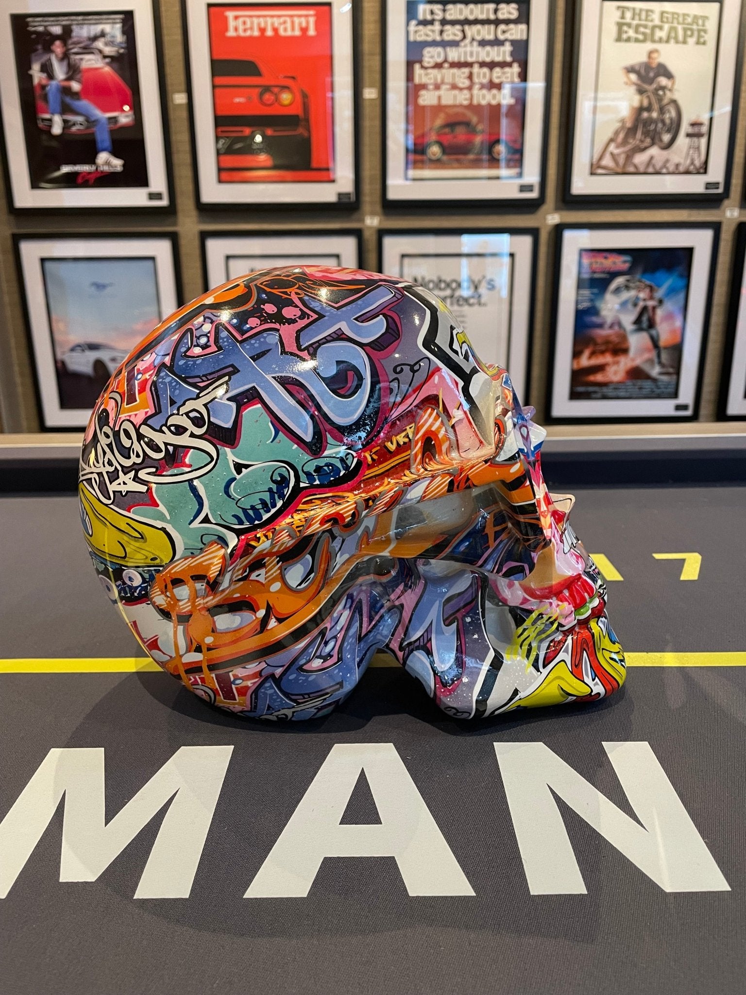 Funky Skull with Mirrored Glasses - The Man Cave Broadway