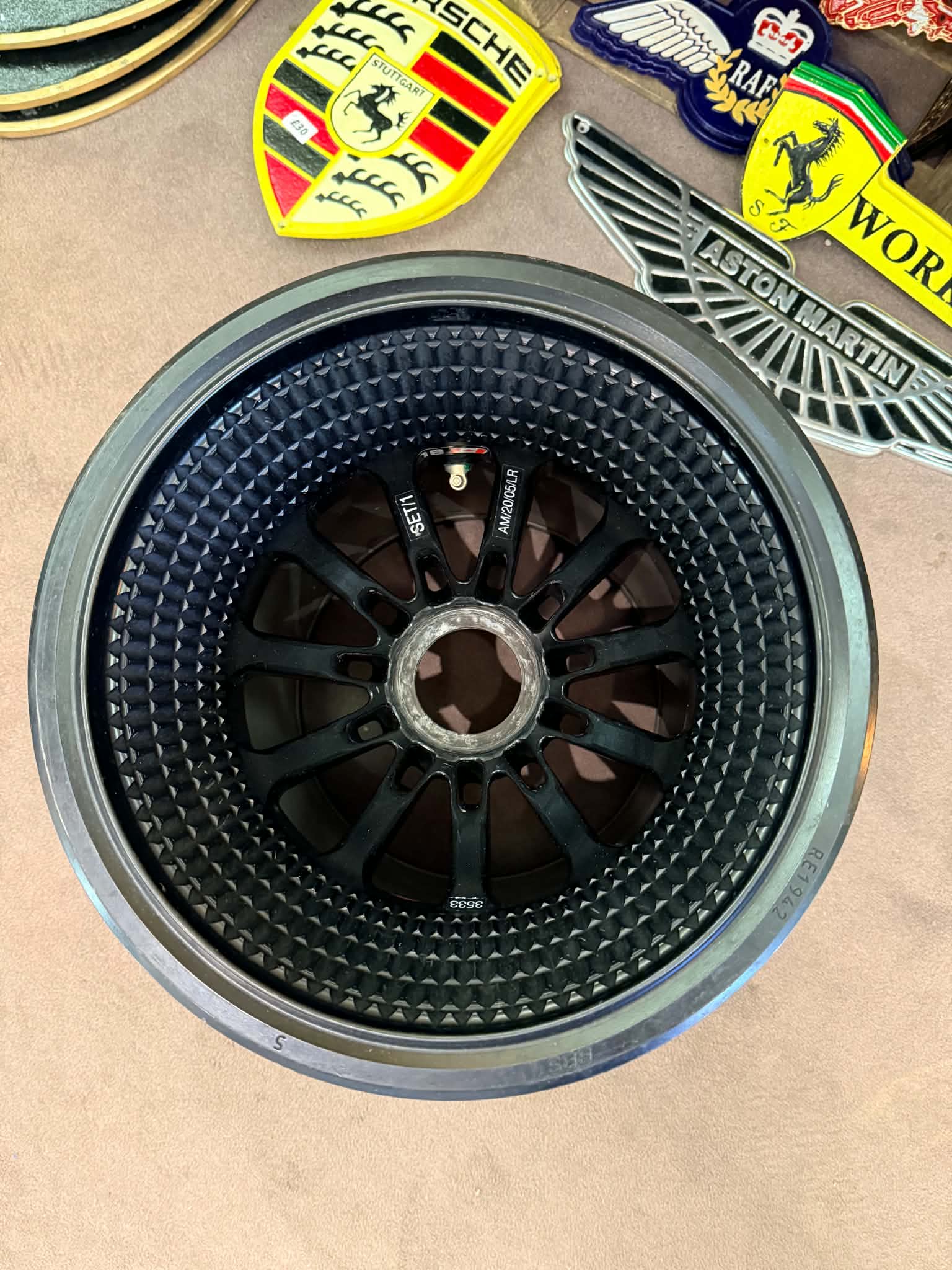 Genuine Aston Martin F1 Wheel - The Man Cave Broadway