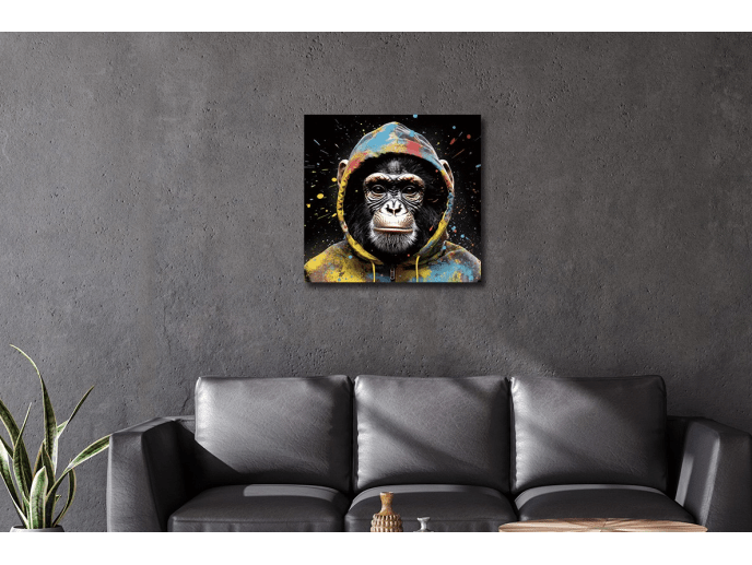GLASS WALL ART MINI 30x30 ANIMALS MAN CAVE ART - The Man Cave Broadway