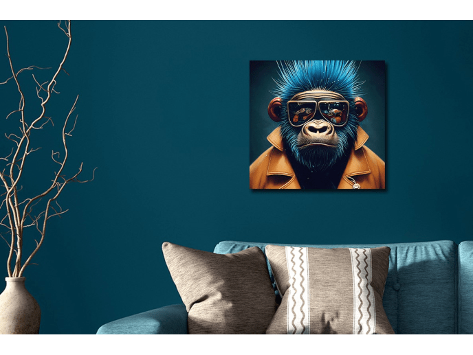 GLASS WALL ART MINI 30x30 ANIMALS MAN CAVE ART - The Man Cave Broadway