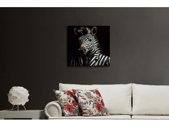 GLASS WALL ART MINI 30x30 ANIMALS MAN CAVE ART - The Man Cave Broadway