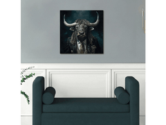 GLASS WALL ART MINI 30x30 ANIMALS MAN CAVE ART - The Man Cave Broadway