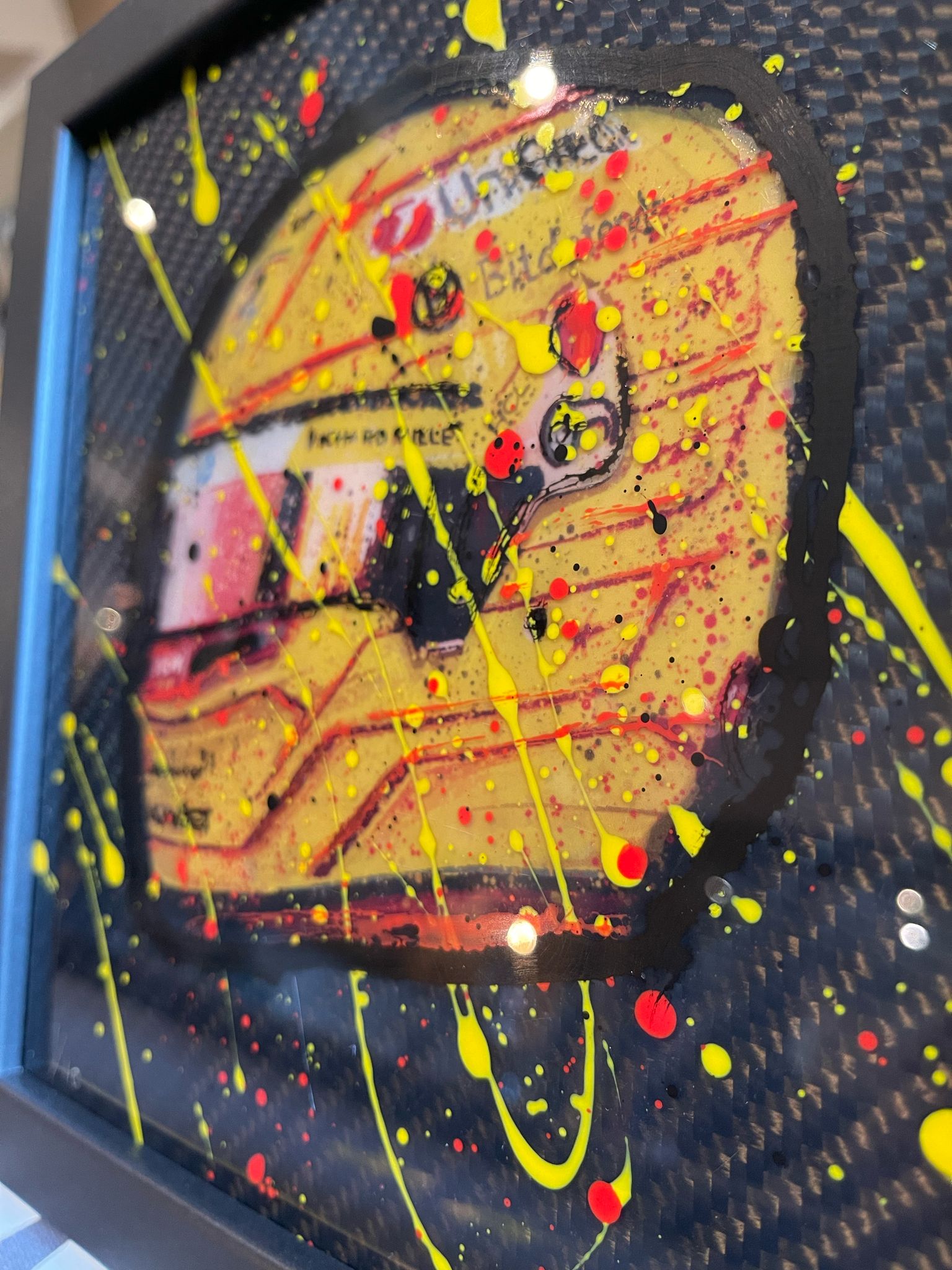 Hand Painted Carbon Fibre Art/SUPERCAR /Hamilton/Norris - The Man Cave Broadway