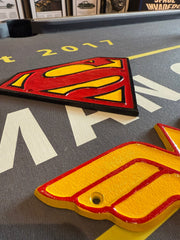 Hand Painted Superhero Aluminium Wall Plaques - The Man Cave Broadway