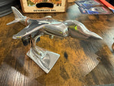 Harrier Jump Jet Polished Metal Desk Model Plane /Airplane Model - The Man Cave Broadway