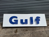HUGE Original Gulf Petrol Station Canopy Sign - The Man Cave Broadway