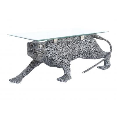 JAGUAR UP CYCLED ART TABLE SCULPTURE / PANTHER COFFEE TABLE - The Man Cave Broadway