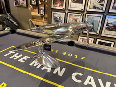Large Polished Metal Spitfire - The Man Cave Broadway