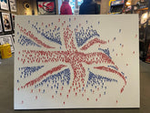 Minimalist Union Jack Hand Painted People Art - The Man Cave Broadway