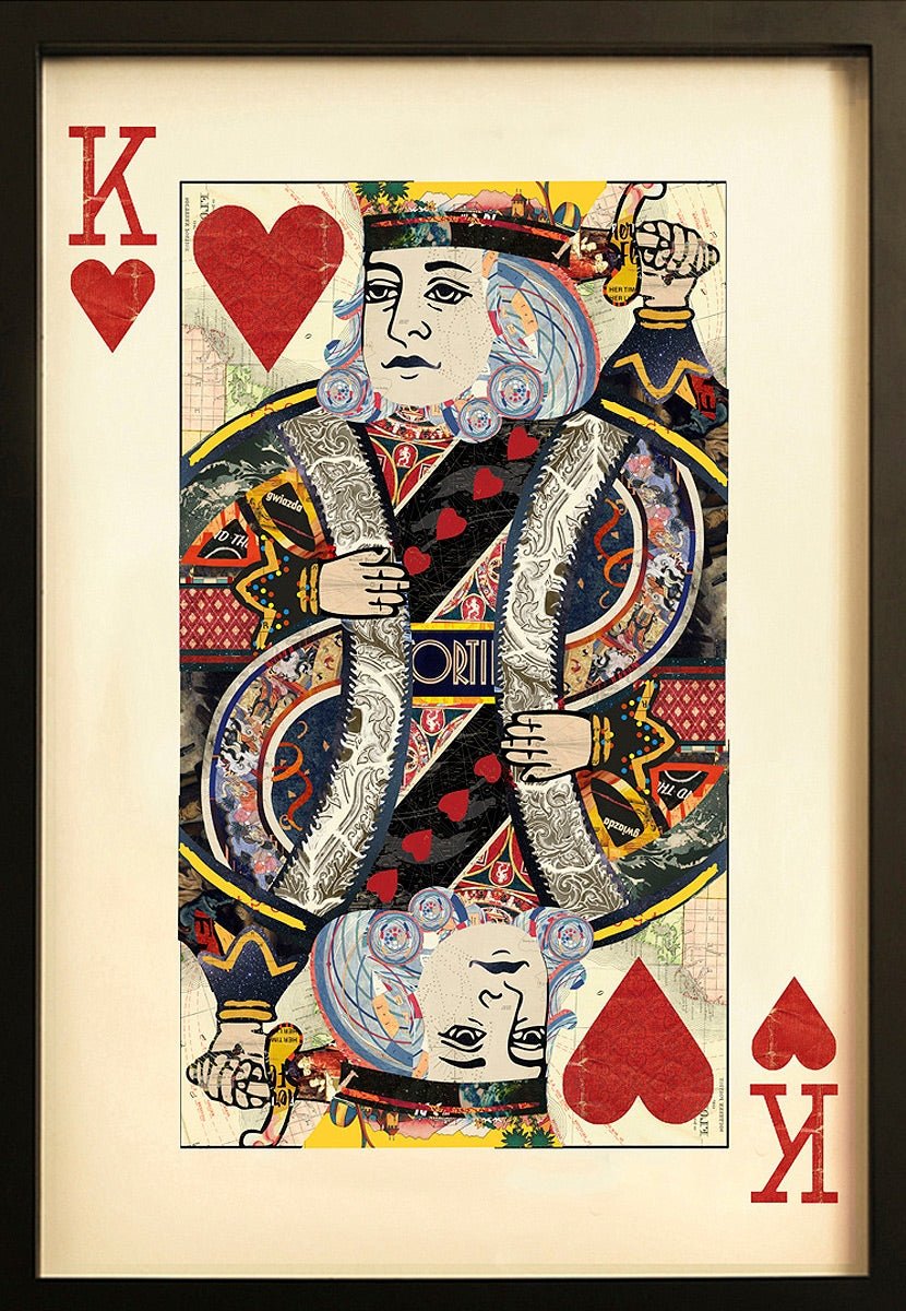 PLAYING CARD LARGE WALL ART Ace of Hearts King Of Hearts Queen of Hearts - The Man Cave Broadway