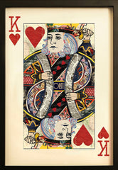 PLAYING CARD LARGE WALL ART Ace of Hearts King Of Hearts Queen of Hearts - The Man Cave Broadway