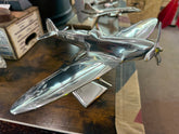 Polished Spitfire AirCraft / Airplane Desk Model - 36cm - The Man Cave Broadway