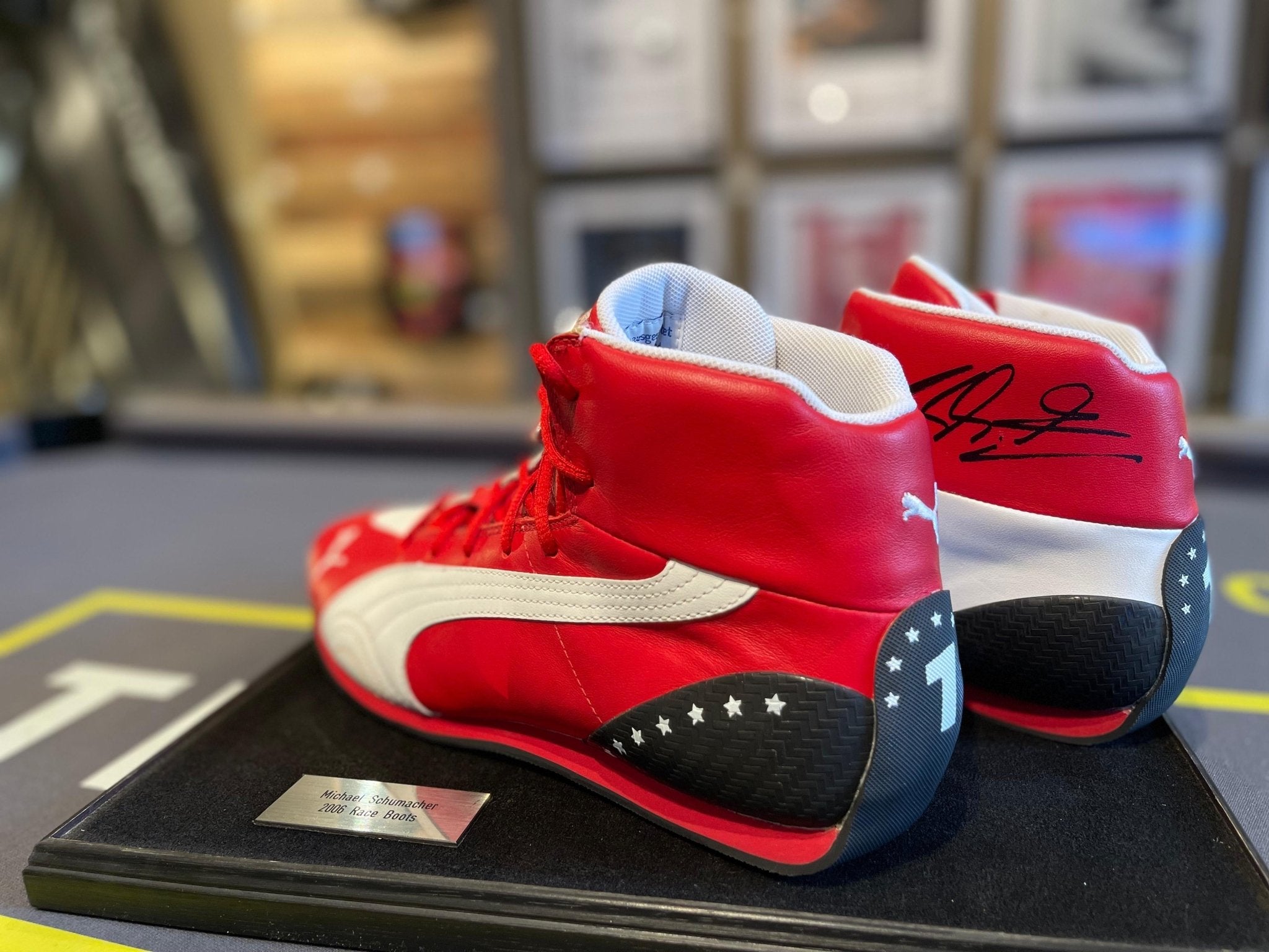£POA - Michael Schumacher Signed 2006 Race Boots - VERY RARE! - The Man Cave Broadway
