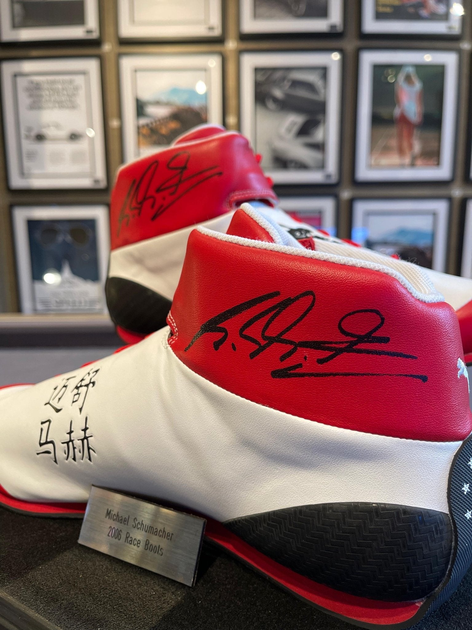 £POA - Michael Schumacher Signed 2006 Race Boots - VERY RARE! - The Man Cave Broadway