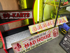 RETRO WOODEN BAR MAN CAVE SIGNS / ZOLTAR / AMUSEMENTS ETC - The Man Cave Broadway
