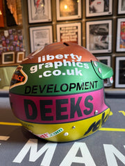 Sir Jackie Stewart Signed - Steve Deeks Helmet - The Man Cave Broadway