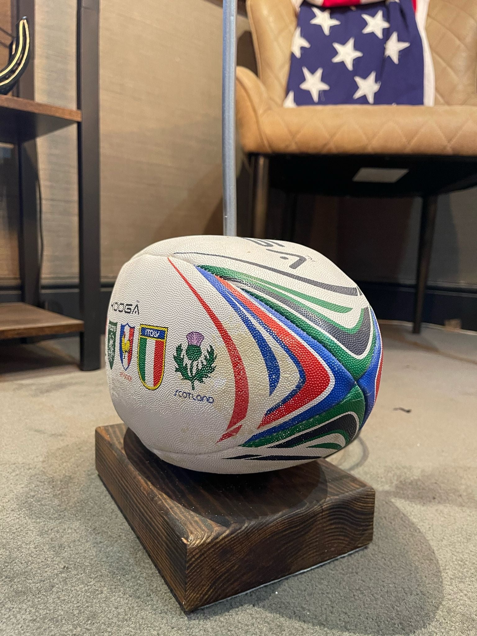 Six Nations Rugby Ball Lamp - The Man Cave Broadway