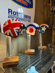 Union Jack Motorcycle Helmet and Damper Lamp - The Man Cave Broadway