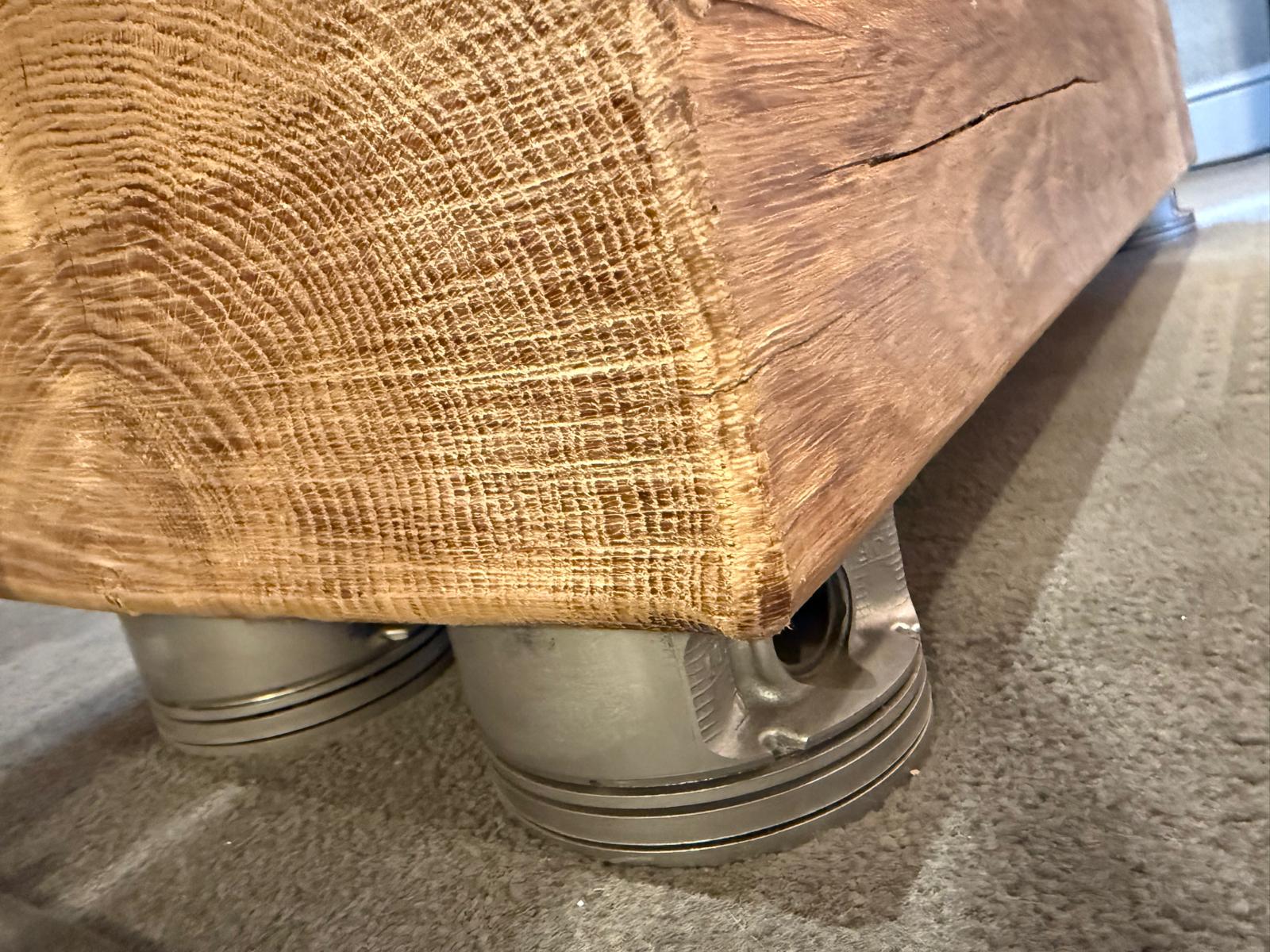 Unique Table Created Using Genuine Bugatti Type 35 Engine Blocks - The Man Cave Broadway