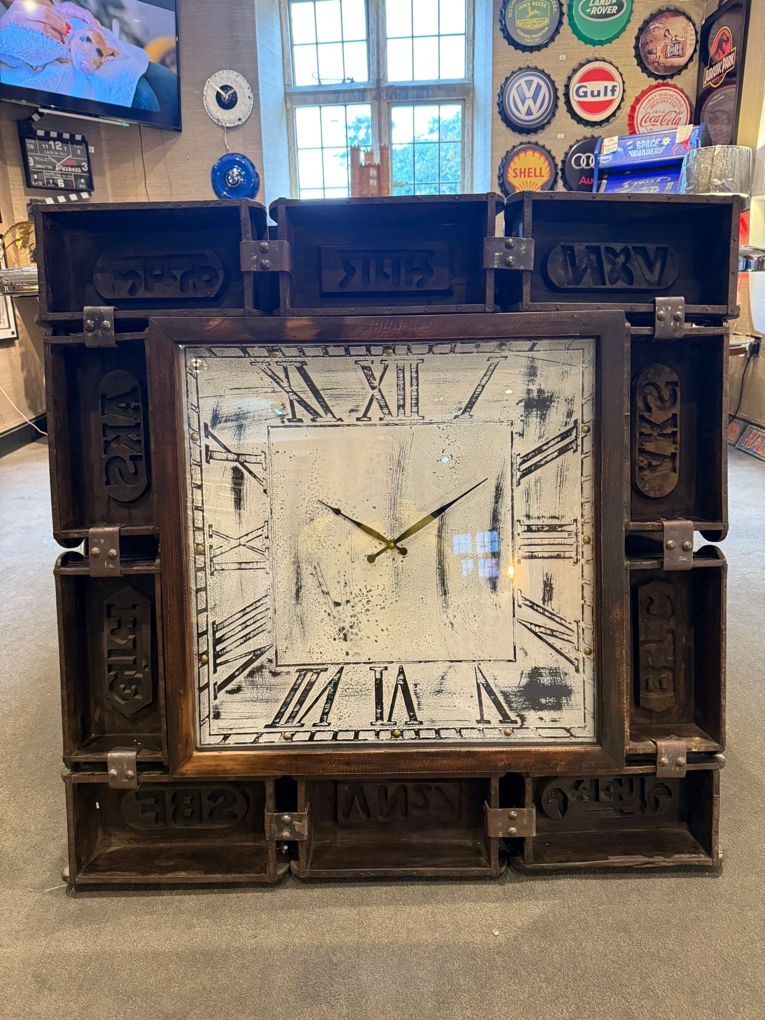 UPCYCLED GENUINE BRICK MOULD ART CLOCK - The Man Cave Broadway