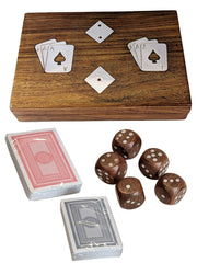 WOODEN CARD & DICE BOX SET / PERFECT GIFT - The Man Cave Broadway