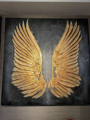 ‘Golden Angel’ - Hand Painted Wings on Canvas
