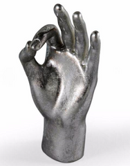 SILVER "OK" HAND FIGURE