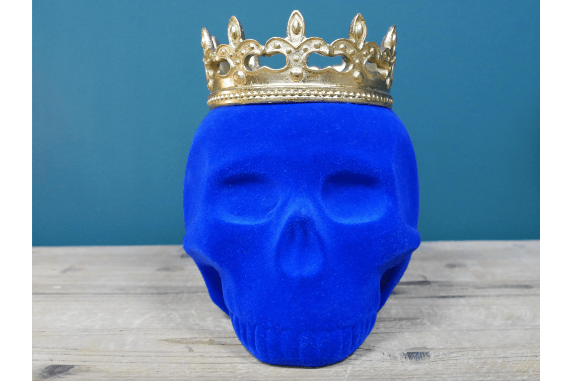 Blue Funky Skull & Crown - The Man Cave Broadway