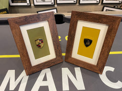 Porsche, Ferrari or Lamborghini Badge Framed Art