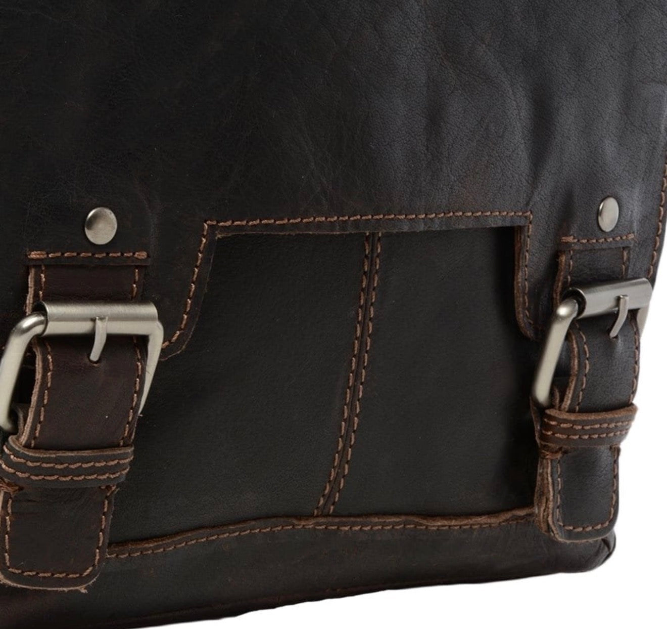 Men’s Leather Messenger Flight Bag 8342