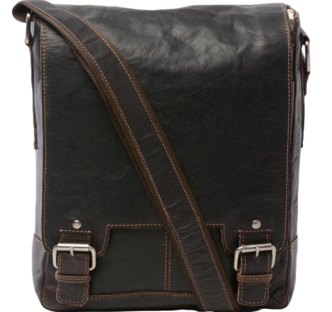 Men’s Leather Messenger Flight Bag 8342