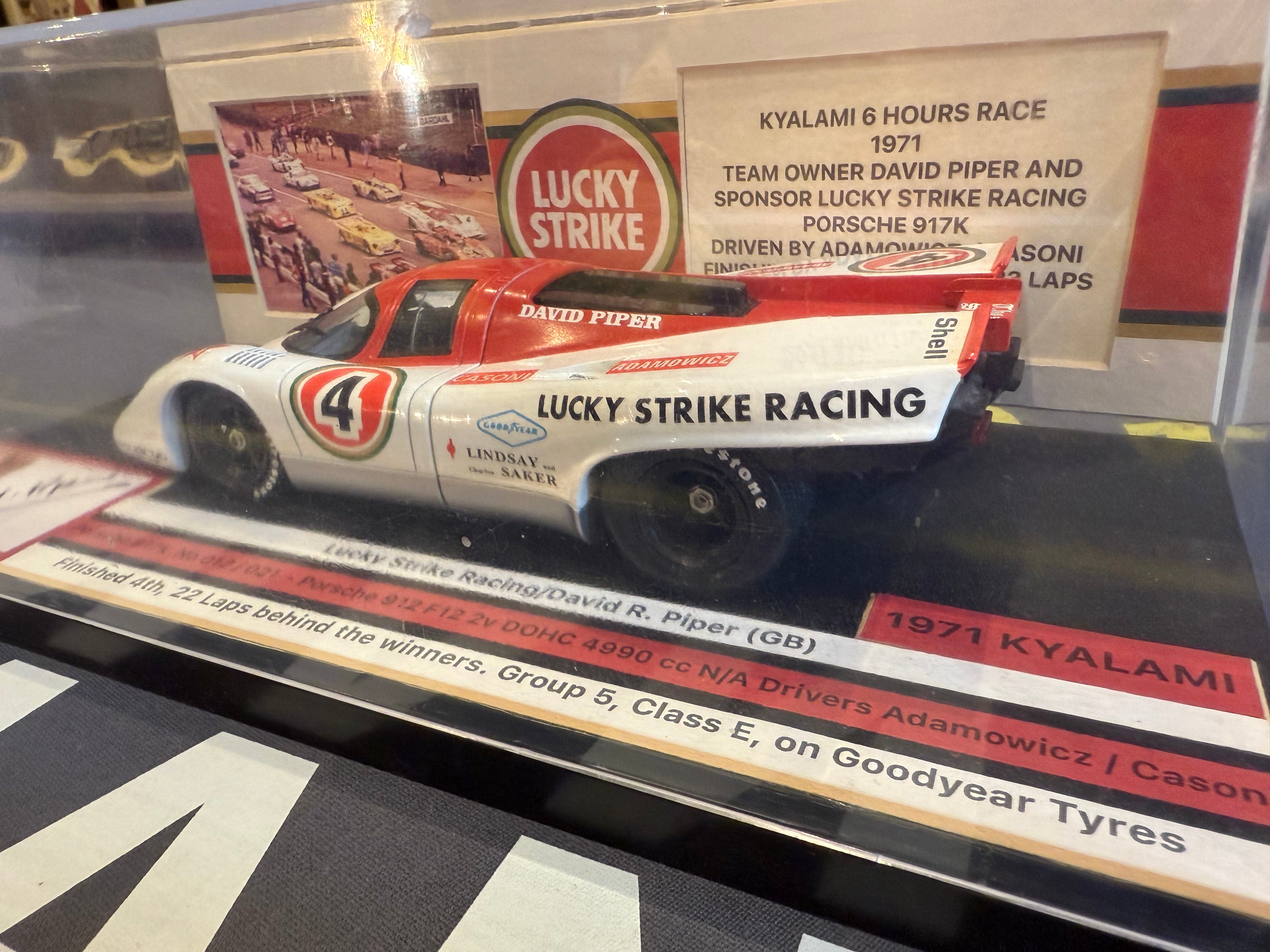 David Piper Signed Porsche 917K ‘Lucky Strike’ 1:18 Scale Display Piece
