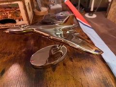 Vulcan Bomber Polished Metal Desk Model - 25cm Plane  / Airplane Model
