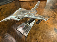 Eurofighter Typhoon Polished Aircraft / airplane Desk Model - 15cm