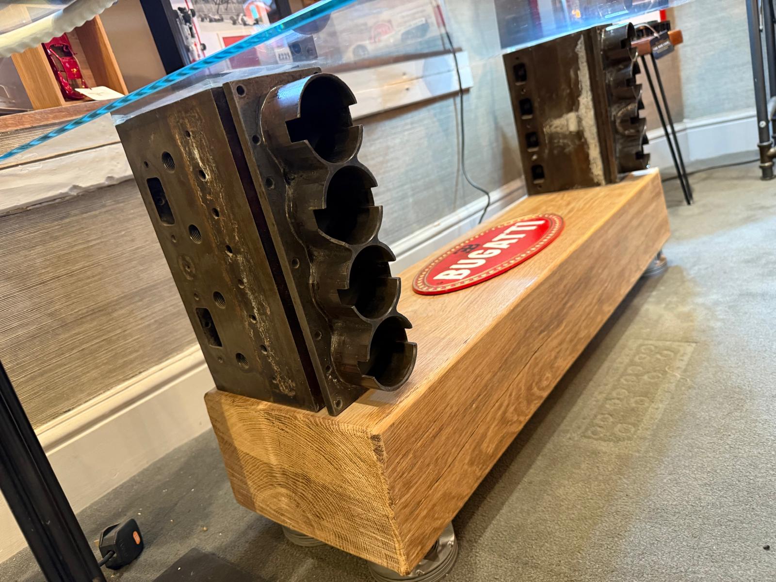 Unique Table Created Using Genuine Bugatti Type 35 Engine Blocks