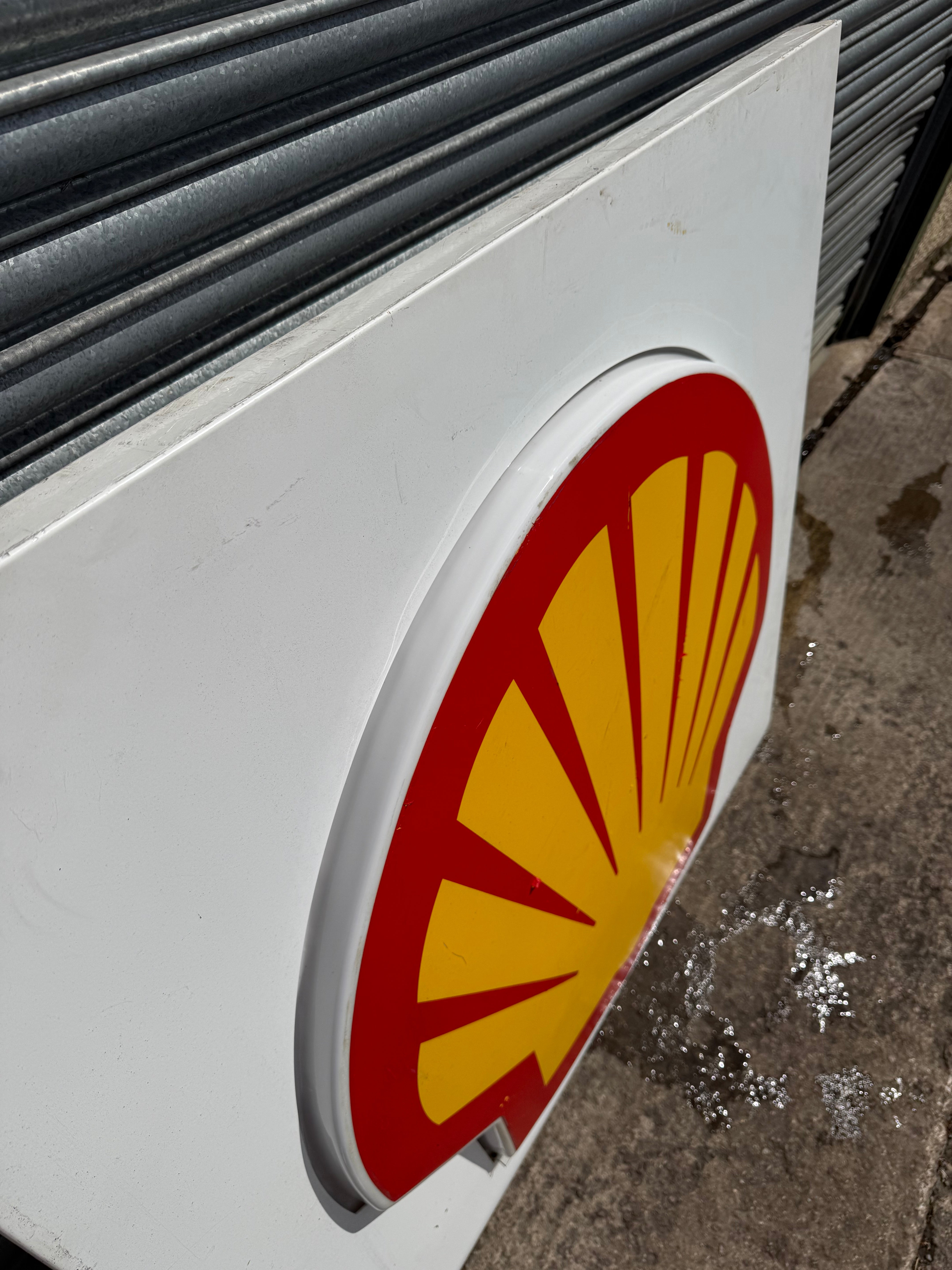 HUGE Original Shell Petrol Forecourt Canopy Sign