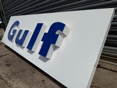 HUGE Original Gulf Petrol Station Canopy Sign