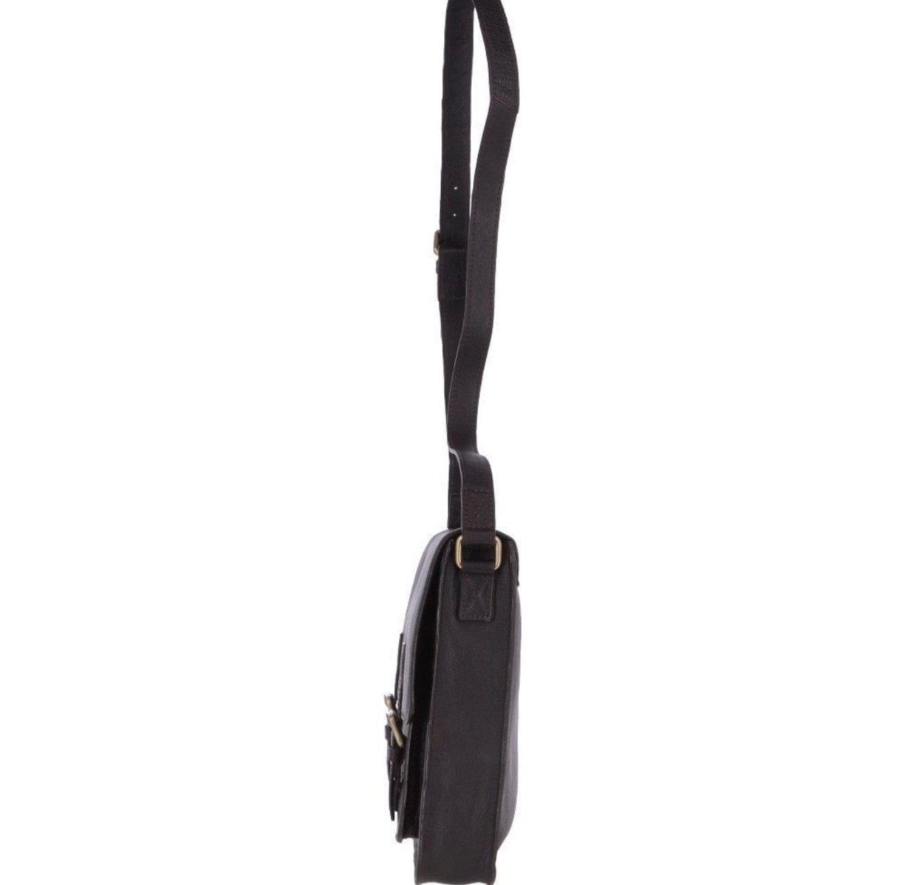 VEGAN LEATHER MESSENGER LAPTOP BAG (Brown Josh)