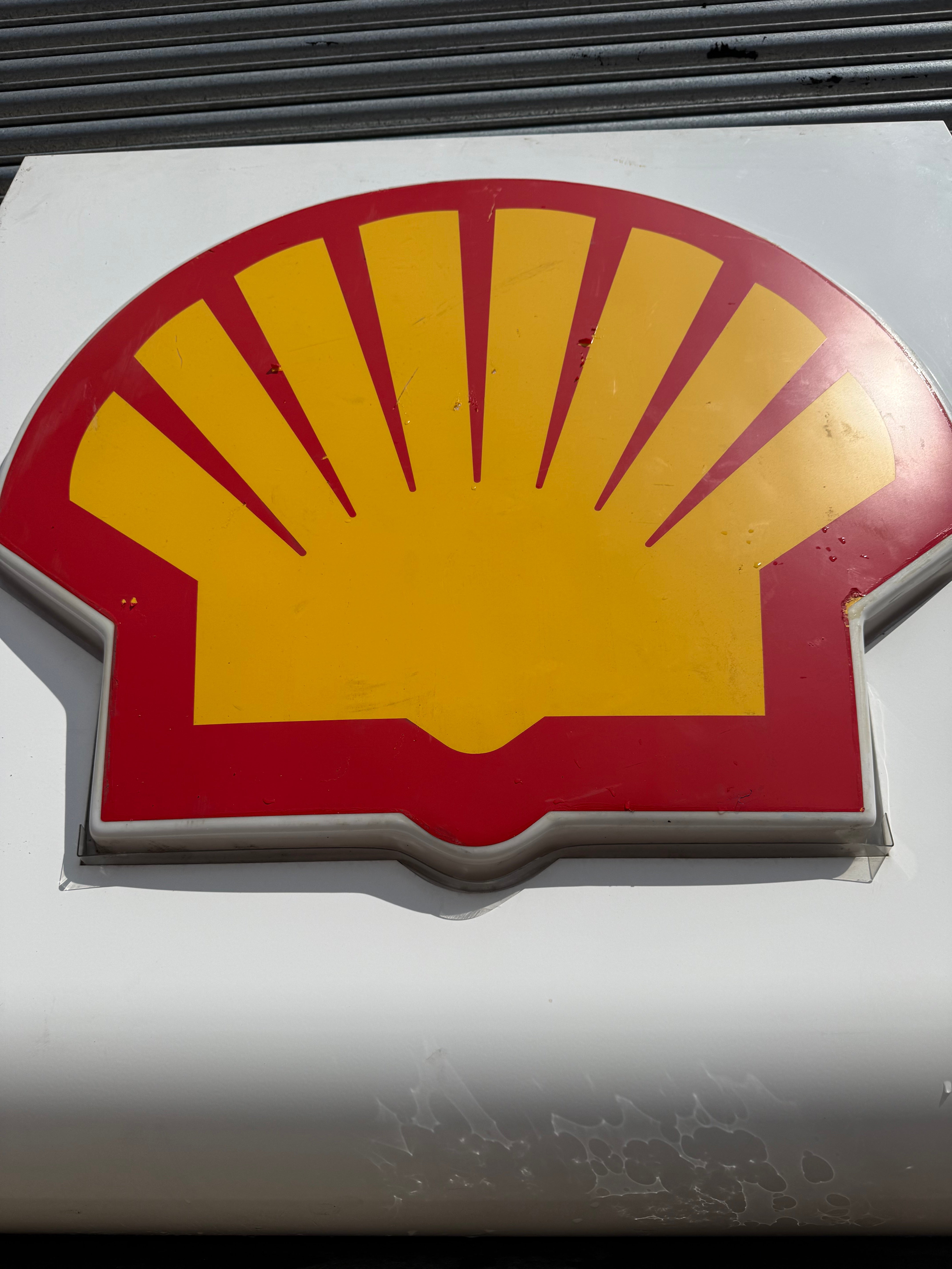 HUGE Original Shell Petrol Forecourt Canopy Sign