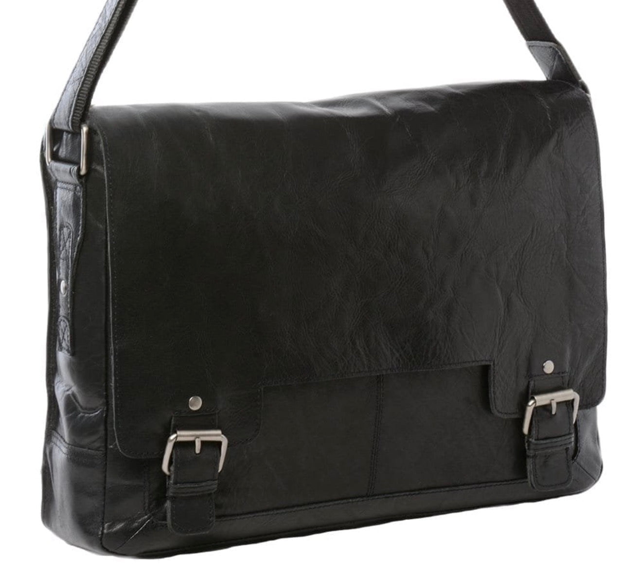 Men’s Large Messenger Leather Laptop Bag     8343